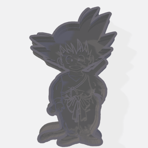 baby goku cookie cutter various cooke biscuits dragon ball 3D print model - Mito3D