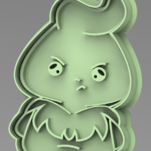 baby grinch cutter cookie cutters fondant marzipan christmas 3d print model - Mito3D