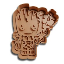 baby groot cookie cutter cutting marvel guardians of the galaxy 3d print model - Mito3D
