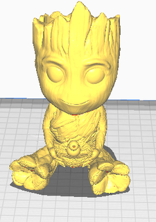 bébé Groot poussin bébé Groot poussin bébé Groot pot fleur pot 3d print model - Mito3D