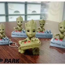 baby groot 5-1 dont push button art model toy movie 3d print model - Mito3D