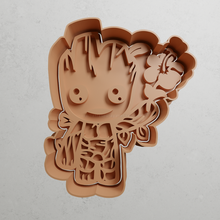baby groot flower cookie cutters cutter moulds 3d print model - Mito3D