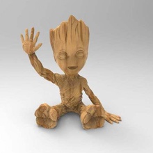 baby groot happy hollow do not want guardians guardiansofthegalaxy no more groots sculptures 3d print model - Mito3D