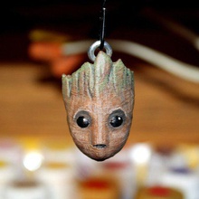 baby groot head chain pull keychain home fan ceiling decor 3d print model - Mito3D