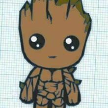 bébé Groot porte clés clé bague merveille cerceau 3d print model - Mito3D