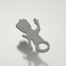 bambino Groot portachiavi silhouette Vendicatori meraviglia baby groot mc arte fantasia eroe 3d print model - Mito3D