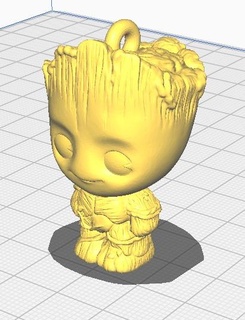 bébé Groot porte clés bébé bebebe Groot 3d print model - Mito3D