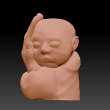 baby hand art bookends decoration party mother 3d print model - Mito3D
