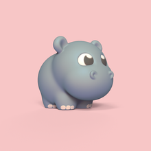 baby hippo art hippopotamus cute sculpture animal toy miniatures cartoon decorative play fun 3d print model - Mito3D