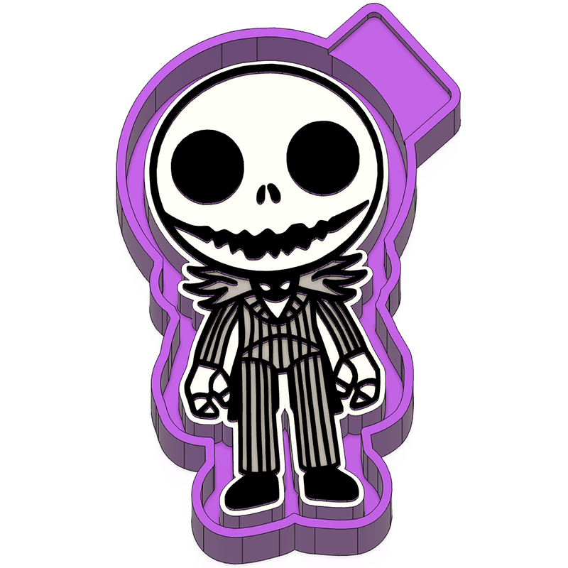 bambino jack skellington fresca stl muffa alloggi casa 3d modello modanatura macchina vuoto silicone to fabbricazione vassoio 3D print model - Mito3D