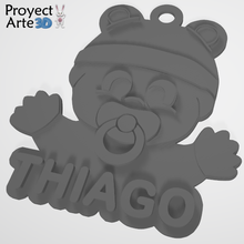 baby keychain - personalized 3d print model - Mito3D