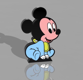bebek Lamba Disney Mickey bebe Led 3d print model - Mito3D