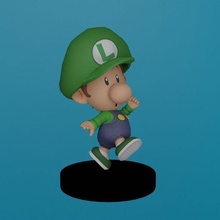 bambino luigi Mario bros 3d print model - Mito3D