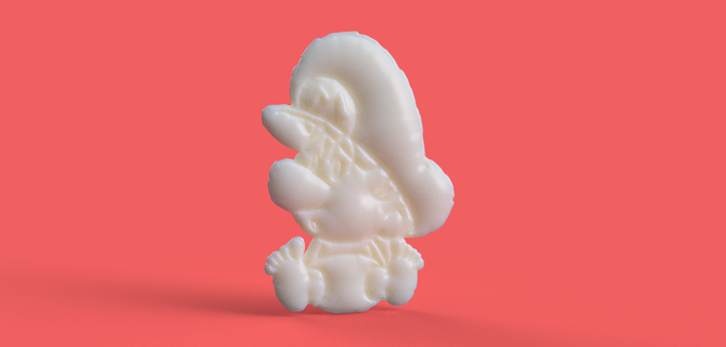 baby mario bros video games pop culture tender adorable easy printing 3d print model - Mito3D