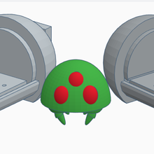 baby metroid capsule keychain 3d print model - Mito3D