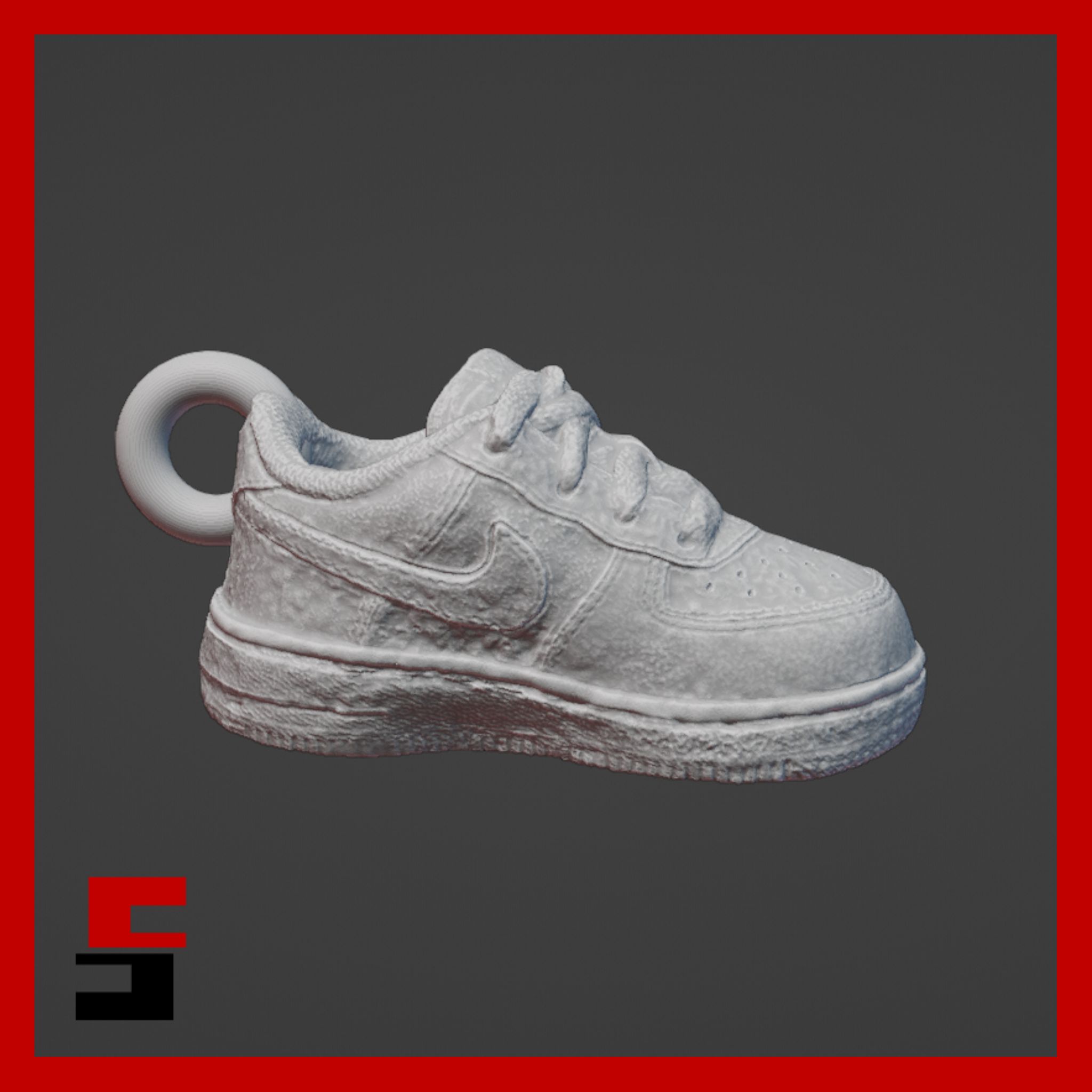 Baby Nike Luft Schlüsselbund Anhänger stl 3d drucken Modell Schuh 3D print model - Mito3D