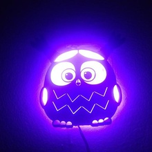 baby owl light lamp home remote rgb decor holder 3d fusion360 model house 3d print model - Mito3D