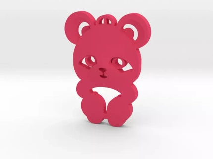 bambino panda pendente orso 3d print model - Mito3D