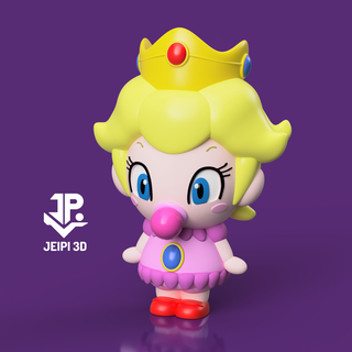 bebé melocotón duraznos súper mario hermanos kart nintendo princesa luigi Bowser vídeo juegos kawaii kawai chibi 3d print model - Mito3D