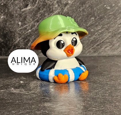 baby pinguin baden spaß tiere tier pinguine sommer frühling komisch stl schwimmen 3d print model - Mito3D