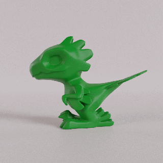 baby raptor baby dinosaur jurassic jurassic world raptor sculptures statue art figure  3d print model - Mito3D