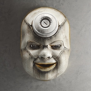 baby robot mask wall masks 3d print model - Mito3D