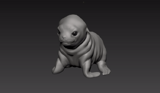 baby seal sea lion toy mammal 3d print model - Mito3D