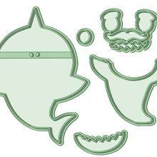 baby shark 8 fondant cutter tool 3d print model - Mito3D