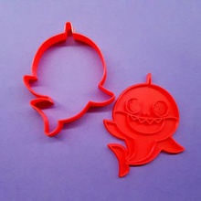 bebek Köpekbalığı kurabiye kesici sevimli 3d print model - Mito3D