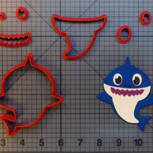 cucciolo di squalo cookie cutter pinkfong baby cortador vari shark 3d print model - Mito3D