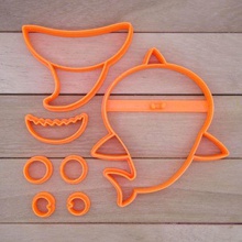 baby shark set cookies cutter home cookie kukens sharp fondant 3d print model - Mito3D