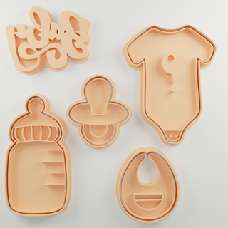 baby shower cutter biscuit art crafts confectionery 3d print model - Mito3D