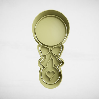 baby shower baby rattle cookie cutter cookie cutters stl molds cutters cutter baby shower baby rattle  3d print model - Mito3D