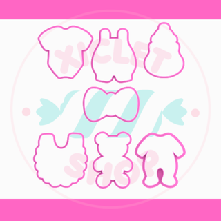 baby shower cookie cutter Tools cookies cutters 3d print model - Mito3D