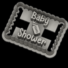 baby doccia cookie cutter casa nascita biscotto regalo punch gravidanza bambino 3d print model - Mito3D