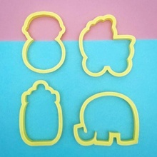 baby shower cookie cutters cookies cutter baking bakery kitchen fondant 3d print model - Mito3D
