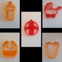 baby shower cookie cutters various biscuit cutter cutting fool body carriage 3d print model - Mito3D