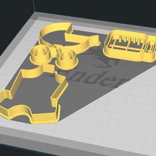 chuveiro de bebê cookie fondant corte vários cortador 3d print model - Mito3D