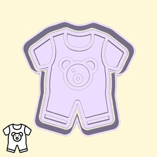 bebek duş Cinsiyet ortaya çıkartmak Parti kurabiye kesiciler 34 bodysuit stil 5 kesici oğlan kız yeni doğan 3d print model - Mito3D