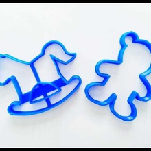 baby shower horse bear art babys teddy cutter cookie cutcookie cutting biscuits set decoration birth 3d print model - Mito3D