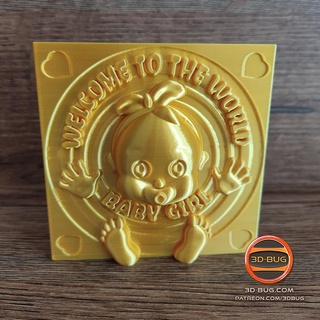 baby shower money card girl present giftcard cardholder moneycard moneybox moneyholder holder envelope gift cashcard greeting stylized wallet babyshower tabletop decor 3d print model - Mito3D