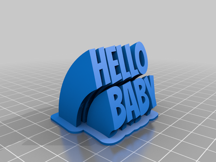 baby shower standup customized office 3d print model - Mito3D
