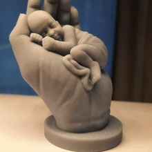 bébé train dormir main enfant mère joint figurine l'amour ange Valentin of saint homme femme figure art statue sculpture miniatures figurines 3d print model - Mito3D