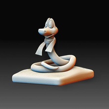 bambino serpente arte animali statua giocattolo alto poli creature 3d print model - Mito3D