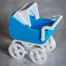 baby stroller favor 3d print model - Mito3D