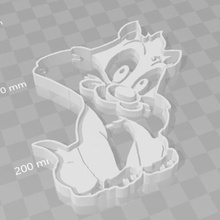 baby sylvester wild cookie cutter home mold biscuit cookiecutter 3d print model - Mito3D