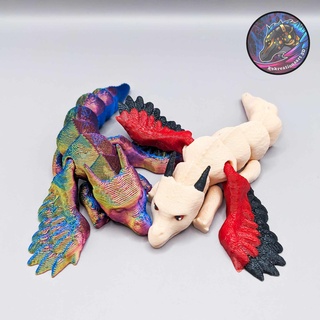 baby syris dragon flexi keychain 3d print model - Mito3D