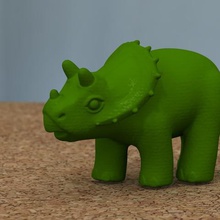 bebê triceratops high-poly vários 3d print model - Mito3D