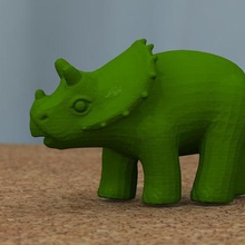 bebê triceratops vários 3d print model - Mito3D