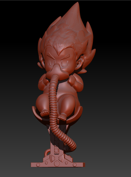 bebê vegeta Goku Dragão bola cápsula chibi chiby 3D print model - Mito3D